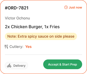 New kitchen order