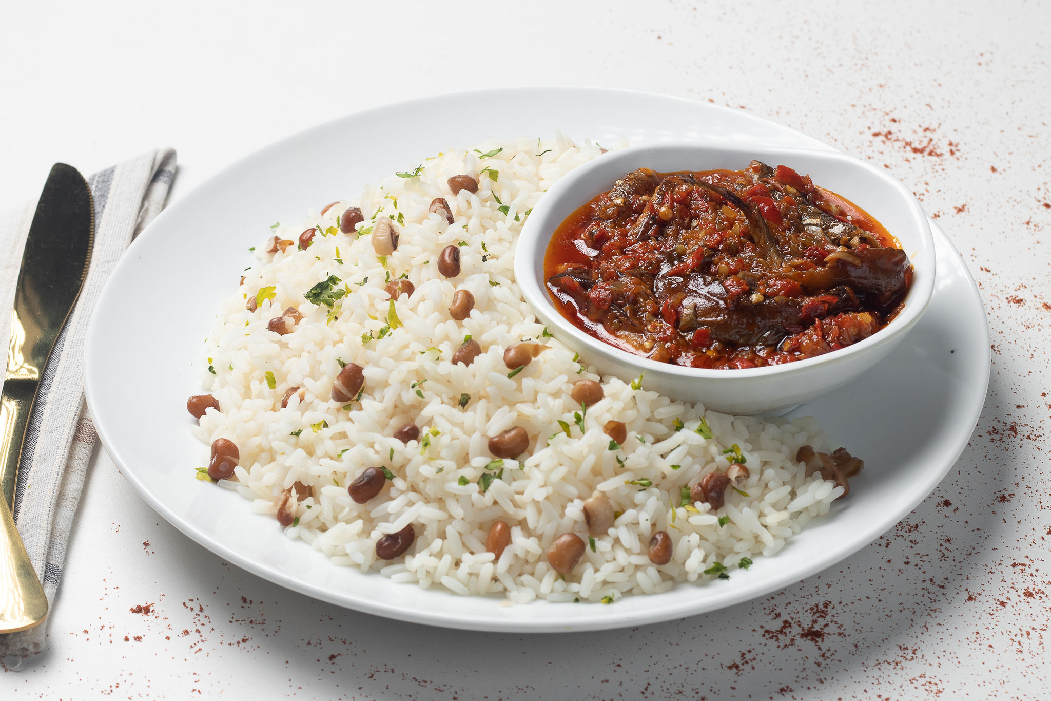 Rice&Beans with Fish stew