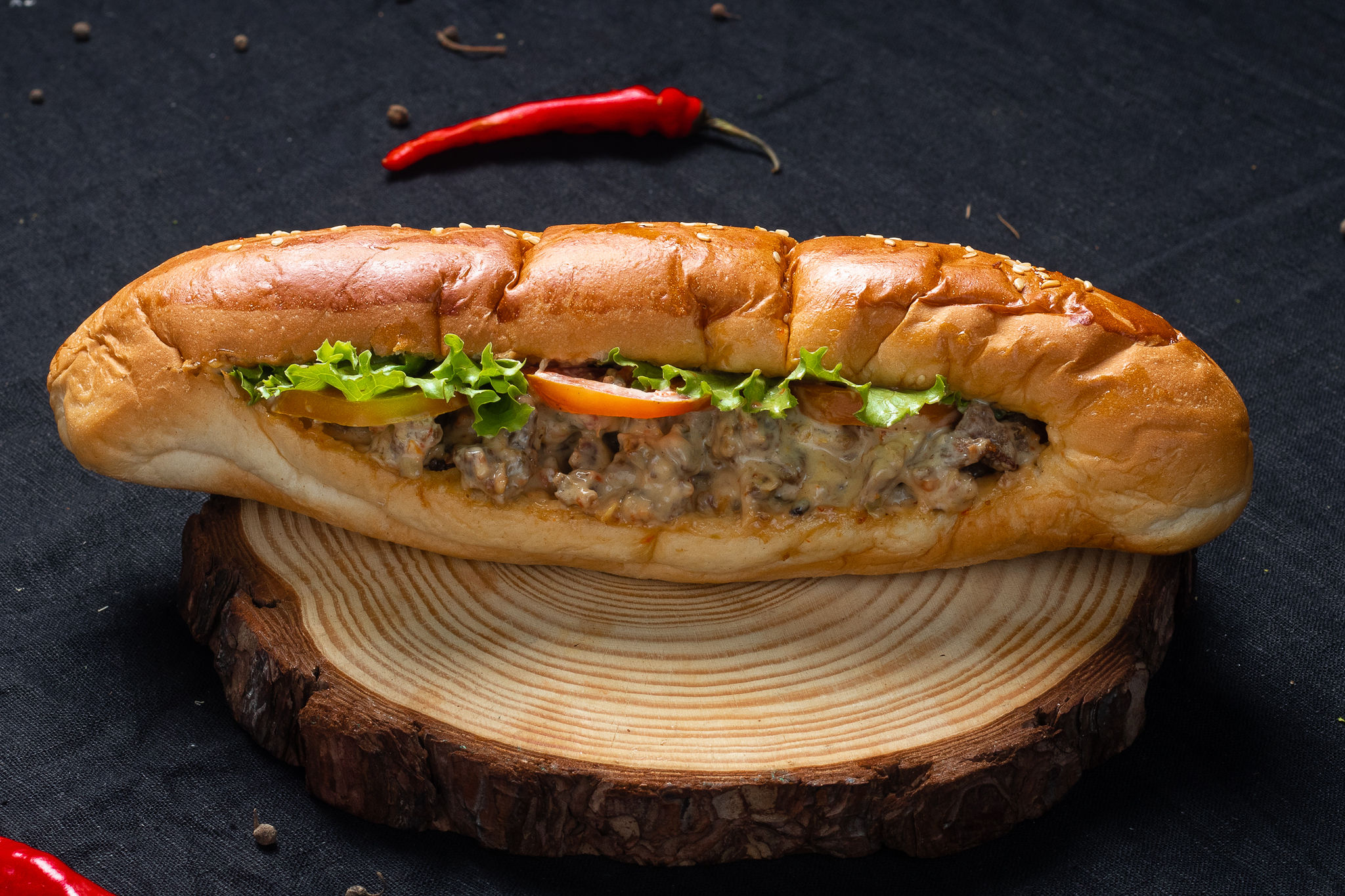 Chopped Chilli Chicken Sandwich