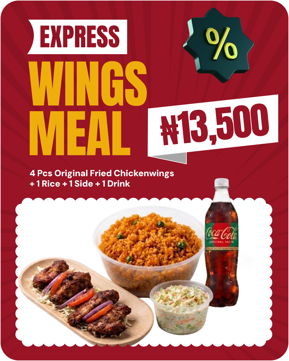 Express wings meal