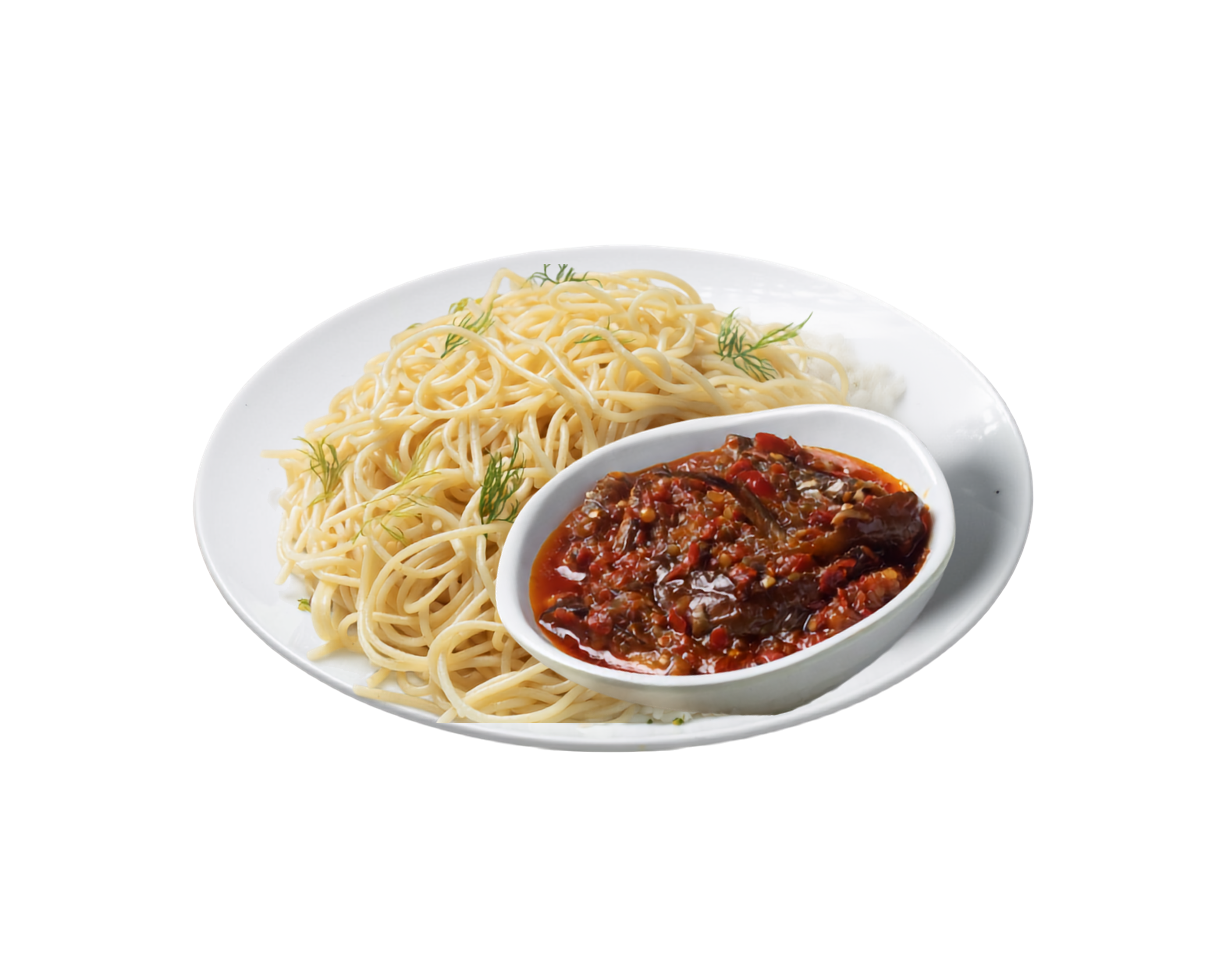 Spaghetti and Fish Stew